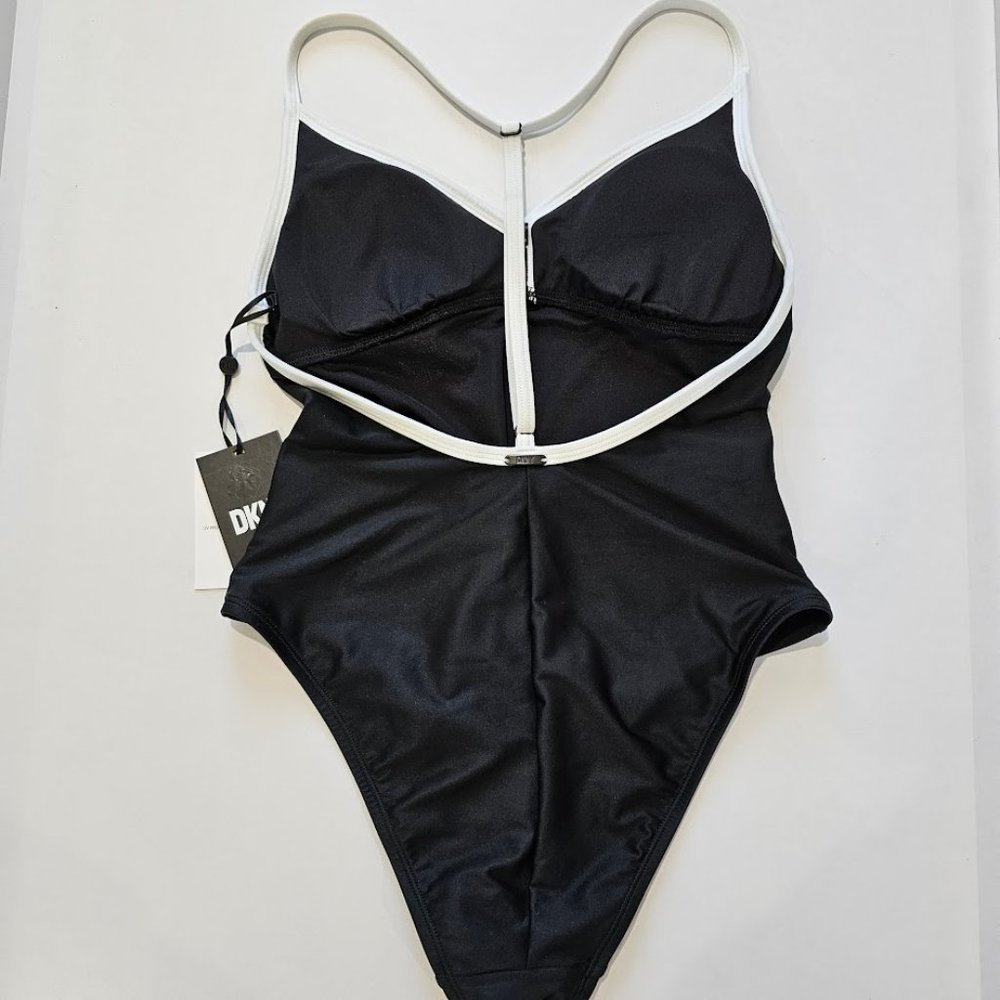 DKNY T-Back One-Piece Swimsuit - Picture 6 of 12